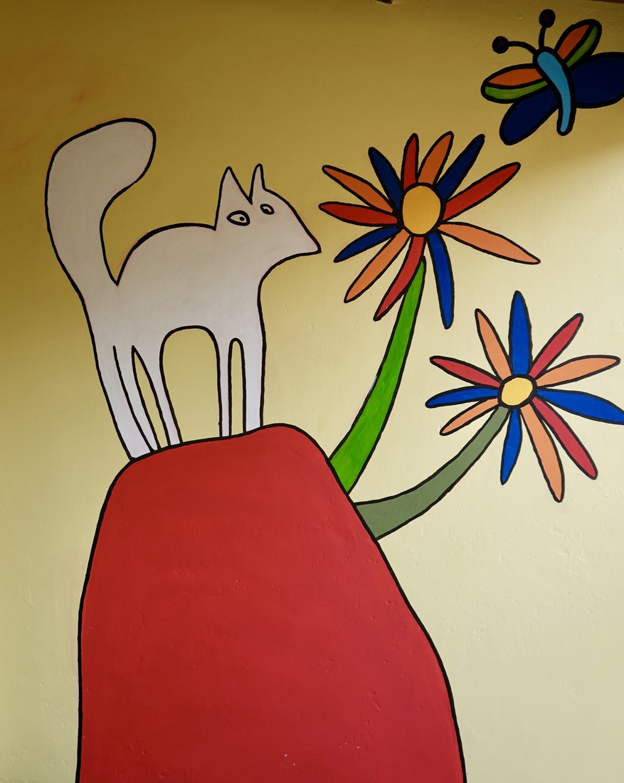 Fantasie Kat op een berg