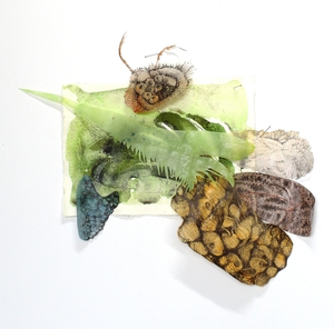 assemblage van gekleurd/getekend papier 