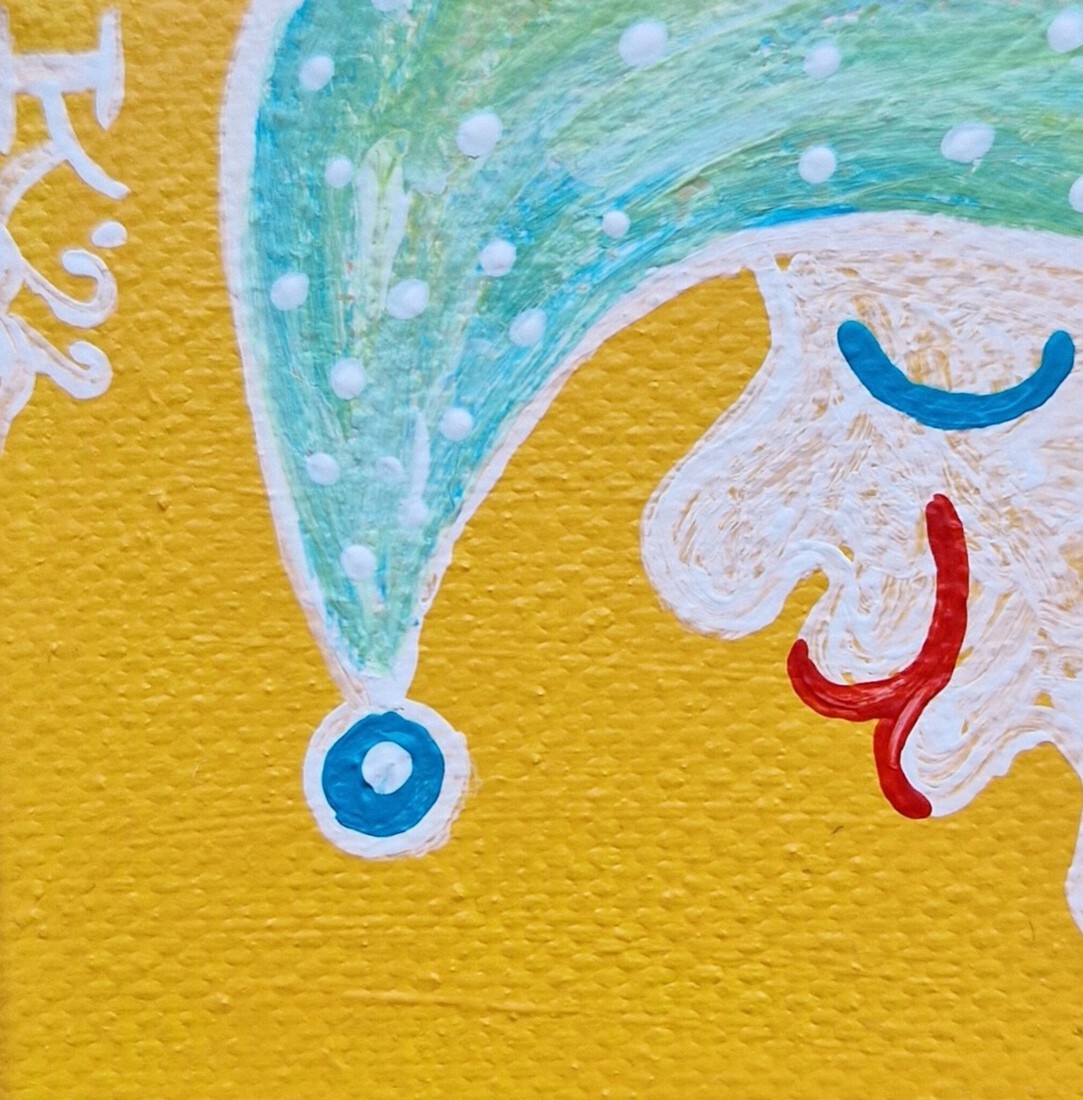 Slaapmuts blauw/groen