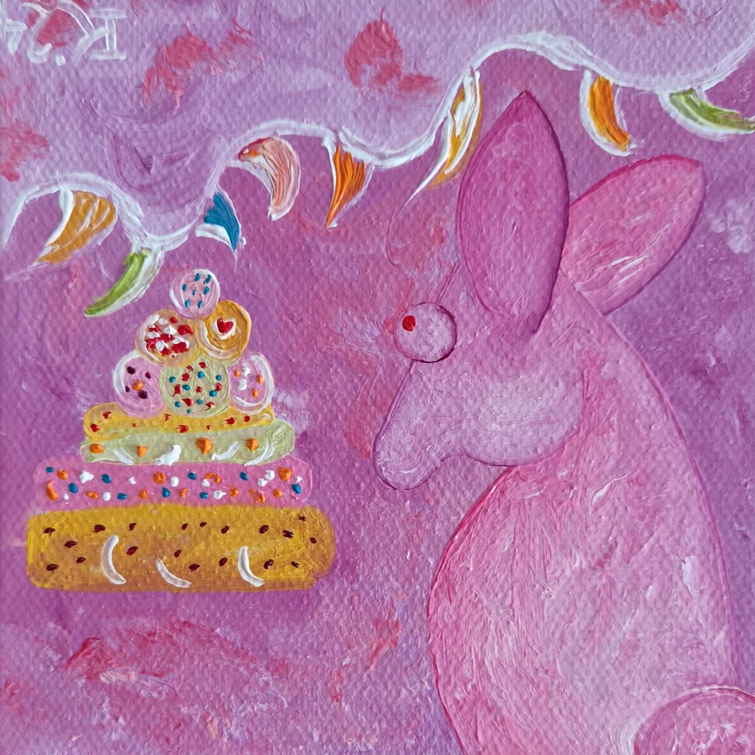 Hazelientje op verjaardagsvisite