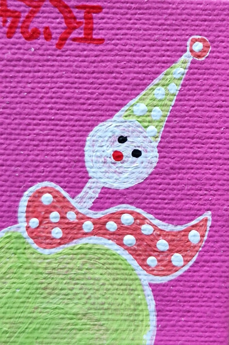 Clowntje 6 bij 4 roze