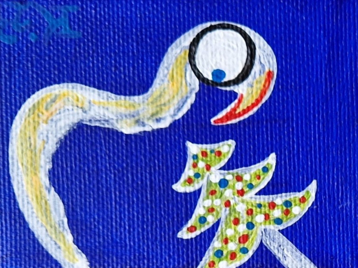 Koningsblauw vogel kerstboom