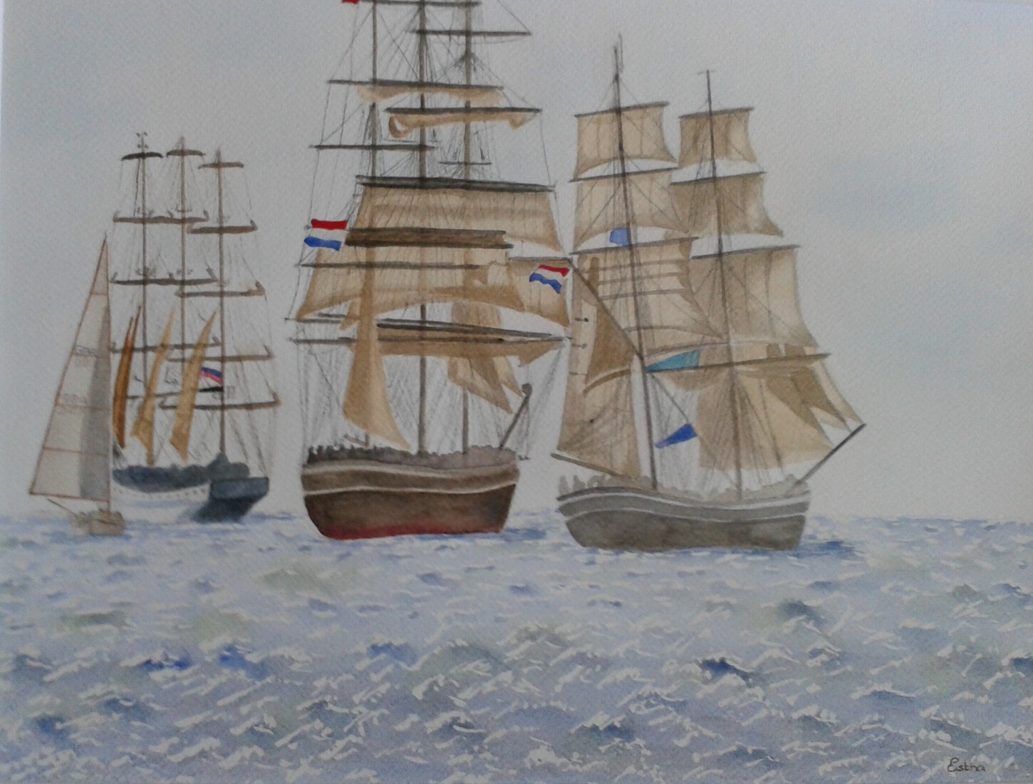 uitvaart van de schepen na Sail Amsterdam