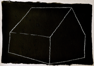 Serie werken tempera op papier voor een tentoonstelling in Poona (India)