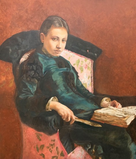 Portret Vera Repina, vrouw van de kunstenaar Ilya Repin, 1878
