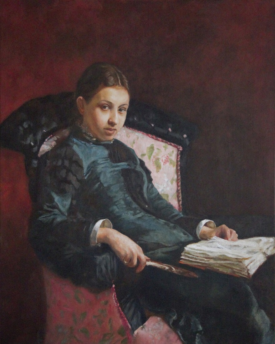 Vera Sjevtsova (later Vera Repina 1854-1918) – kopie naar Ilya Repin (1878)