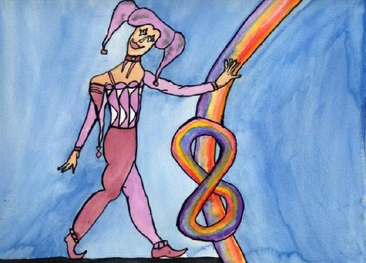 280-Regenboog harlekijn