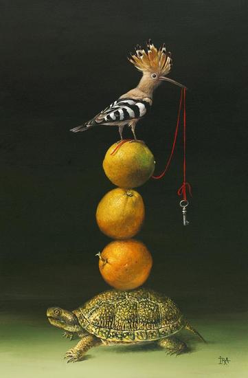 Pyramid with Hoopoe. Fine Art Prints