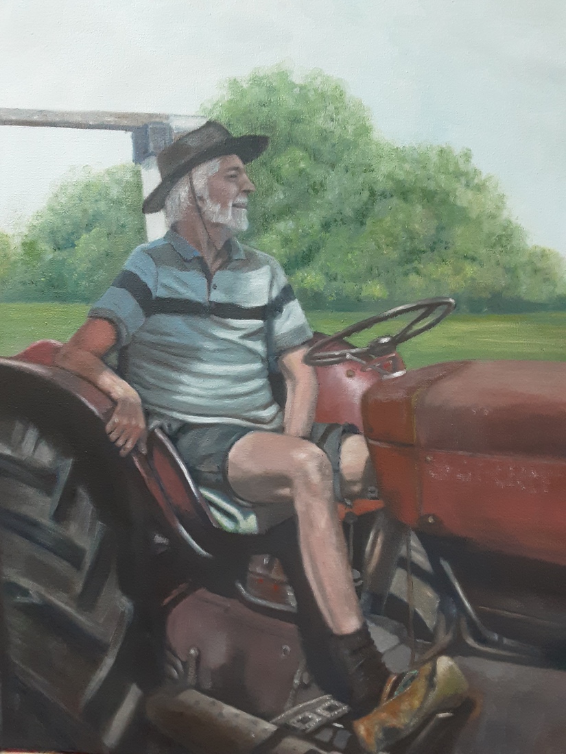 Piet on his tractor