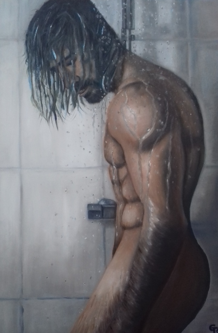 Man in the shower
