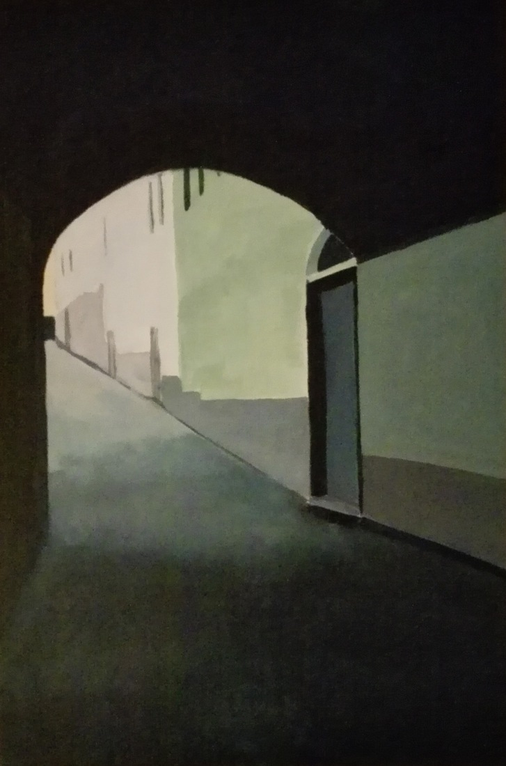 Oplopend straatje Italië