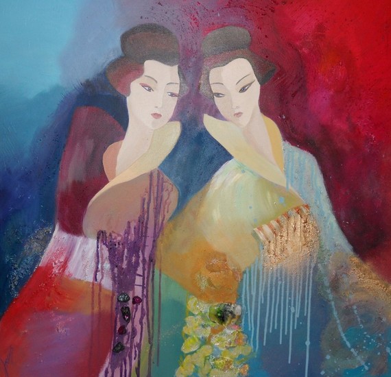 Twee geisha's