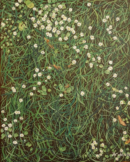 Grass with daisies