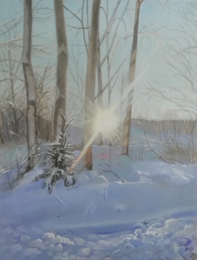 Sunrise with snow in Sweden