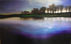 Ik schilder met olieverf en acryl op doek, paneel en hout