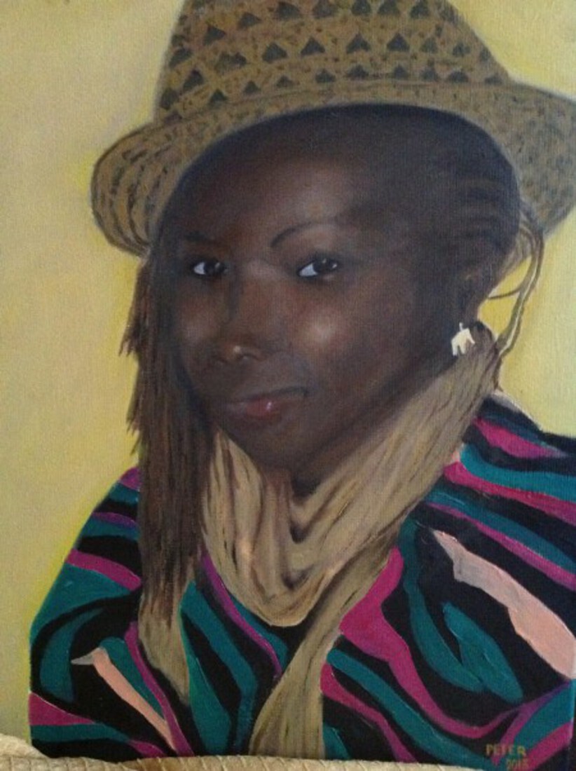 portret van Aminata  Crazystyie