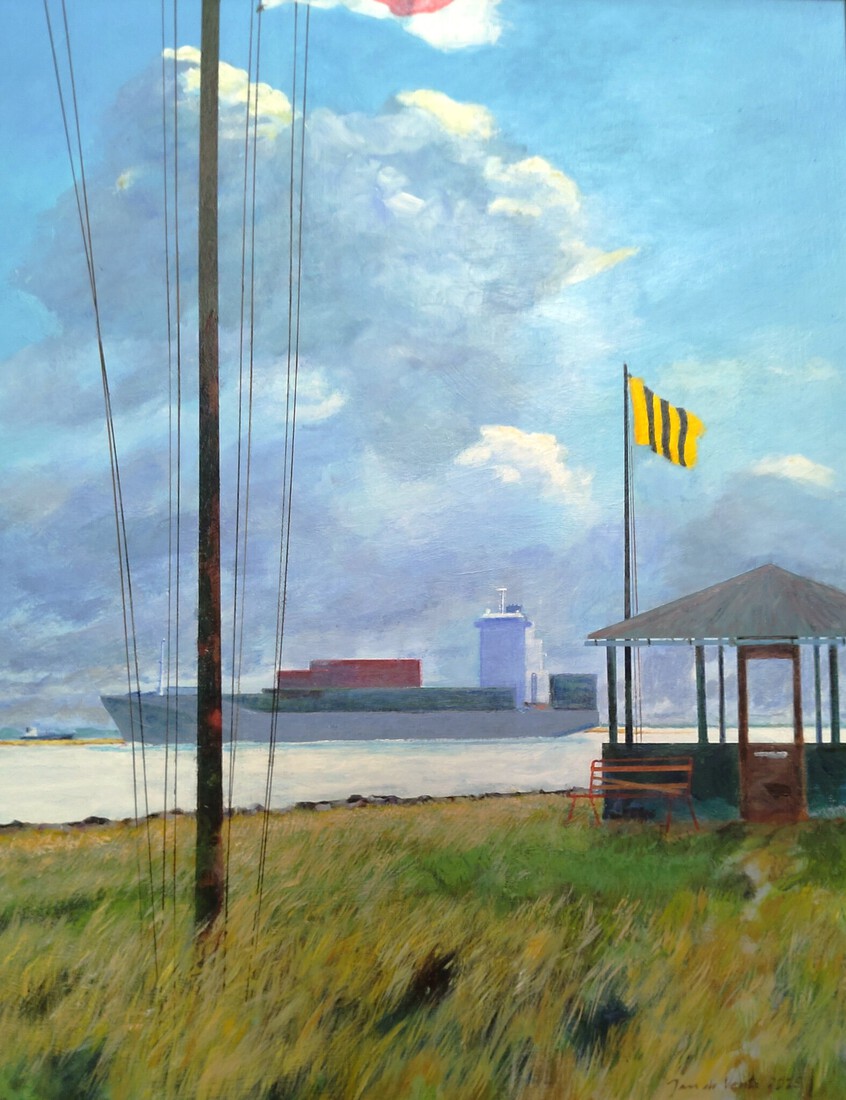 Aan de Westerschelde bij Kruiningen: 