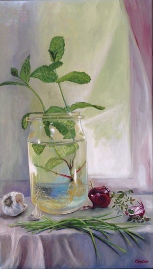 munt in glazen wekpot