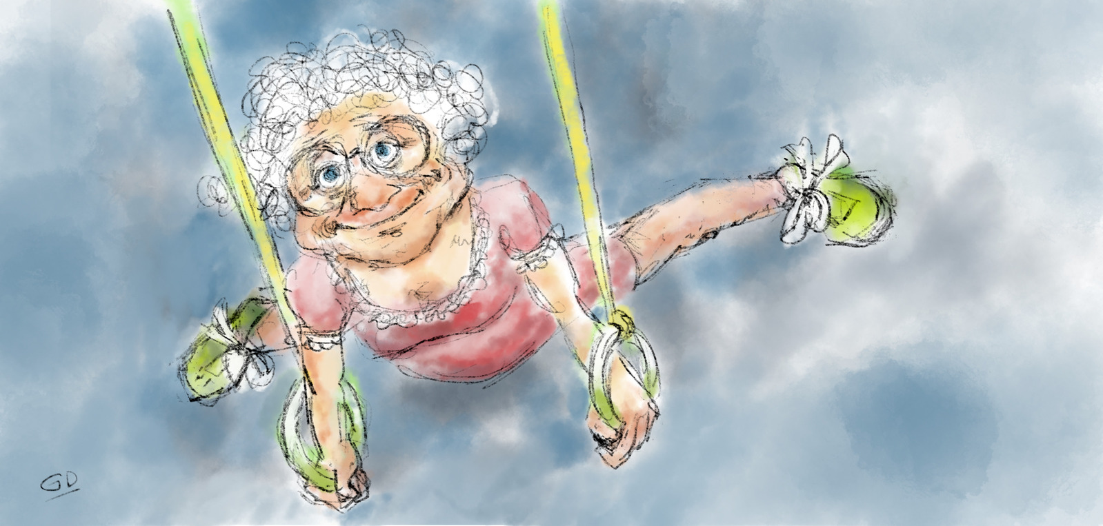 Oaj mik zónger sjummel = krasse oude dame