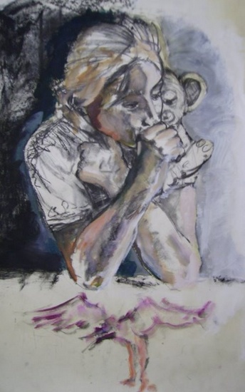 Kind met beer en duivel