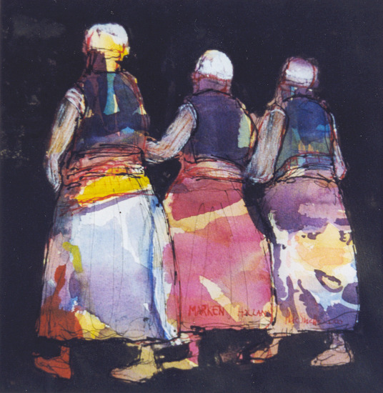 Marker dames hebben het over hun kleinzoon die zo mooi doet lachen