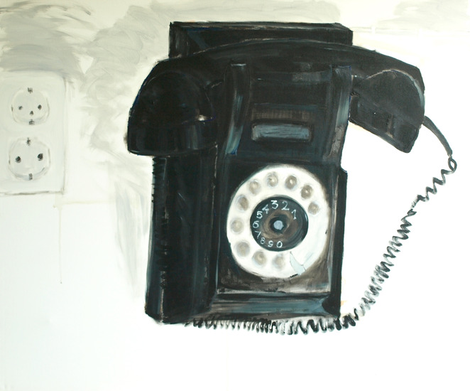 Telefoon bakeliet en stopcontact