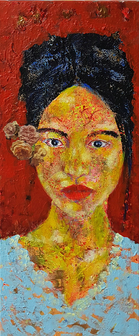 portret van een vrouw met donker haar