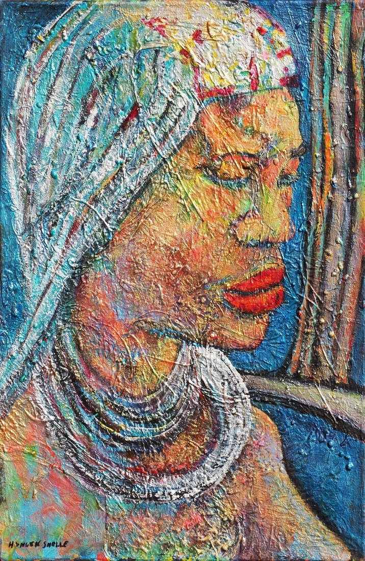 Afrikaanse vrouw in traditionele uitdossing