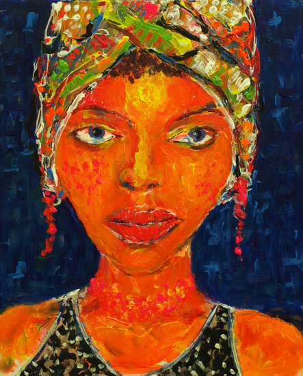 Afrikaanse vrouw met bandala