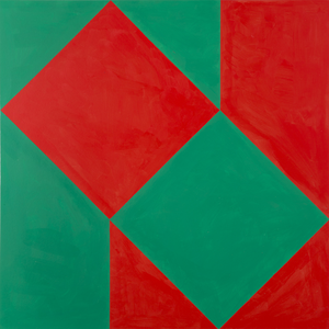 kleurige geometrisch-abstracte kunst - werken van kunstenaar Aart J. Leemhuis, gemaakt van 1990 tot 2000.