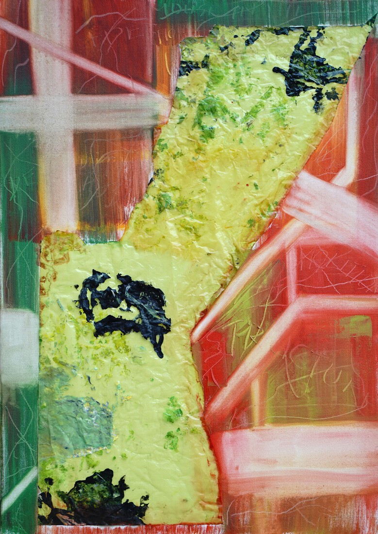 abstract rood groen cellofaan