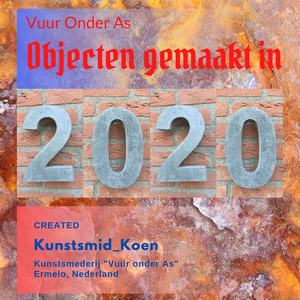 Verzameling van metalen objecten welke door mij in 2020 zijn gesmeed en gesigneerd.