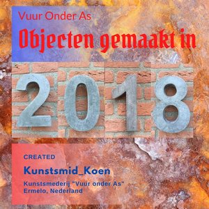 Verzameling van metalen objecten welke door mij in 2018 zijn gesmeed en gesigneerd.