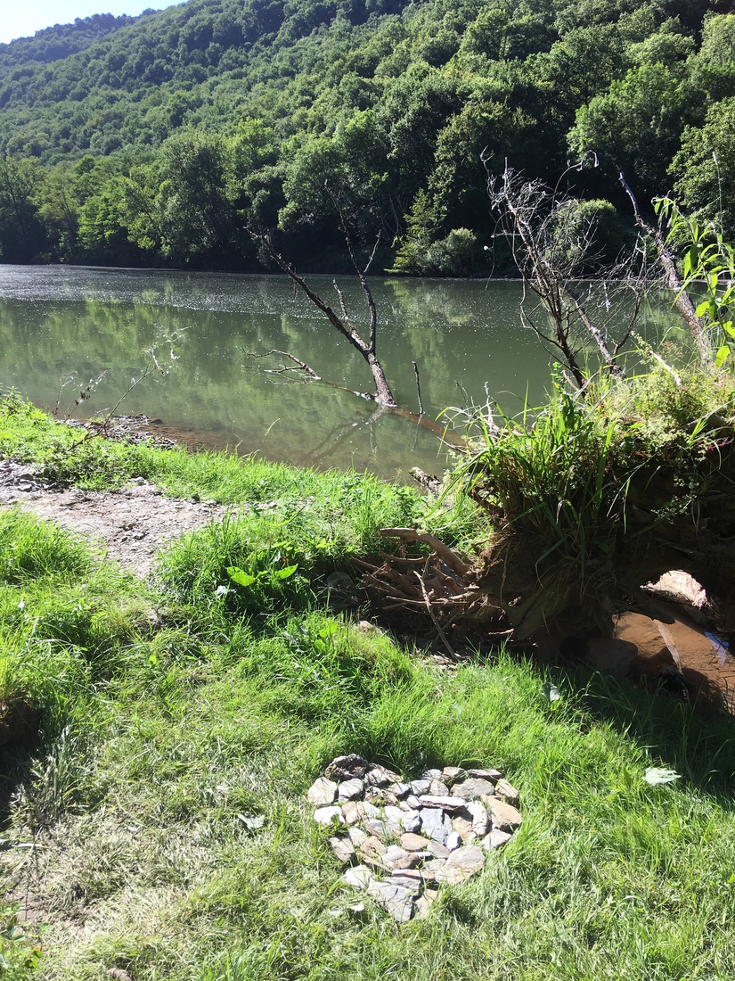 Hart van stenen in La Bastide- Solages Frankrijk