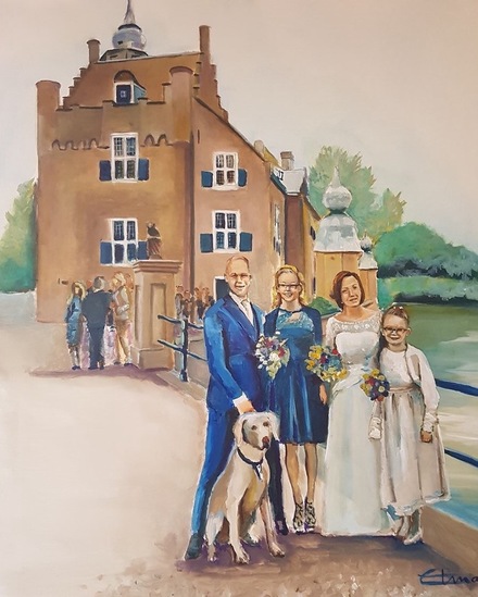 Bruidspaar bij Slot Moermond