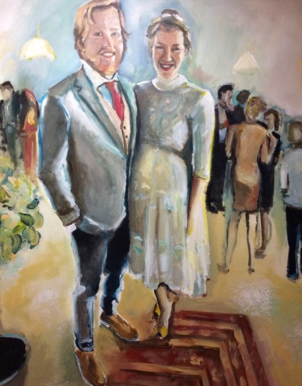 Retro-bruidspaar in Delft