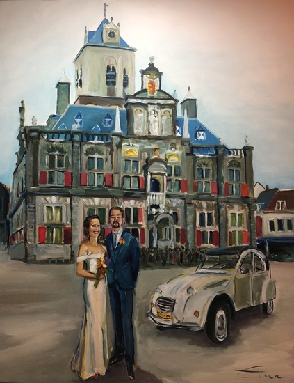Bruidspaar in Delft