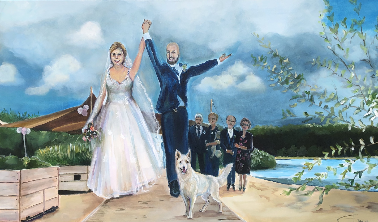 Bruiloft bij Het Houtse Meer