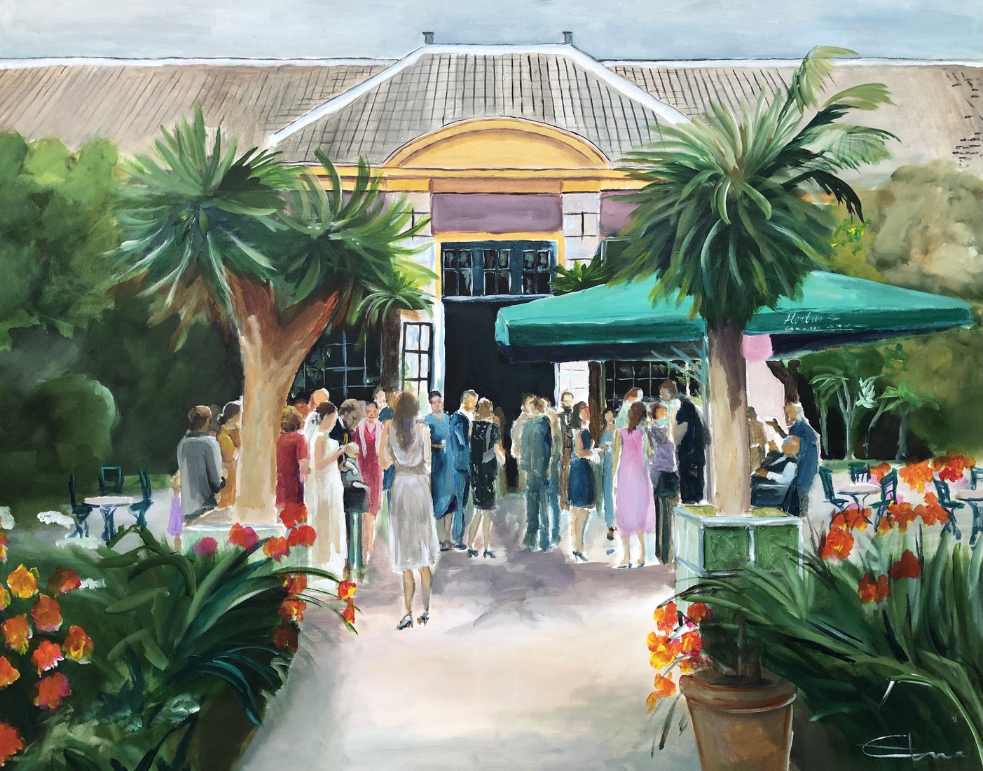 Bruiloft bij Hortus Botanicus, Leiden