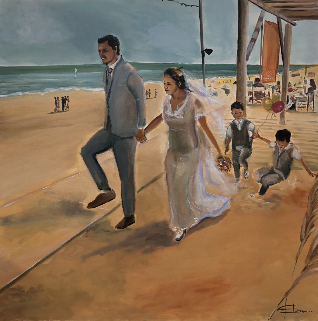 Bruidspaar in Noordwijk