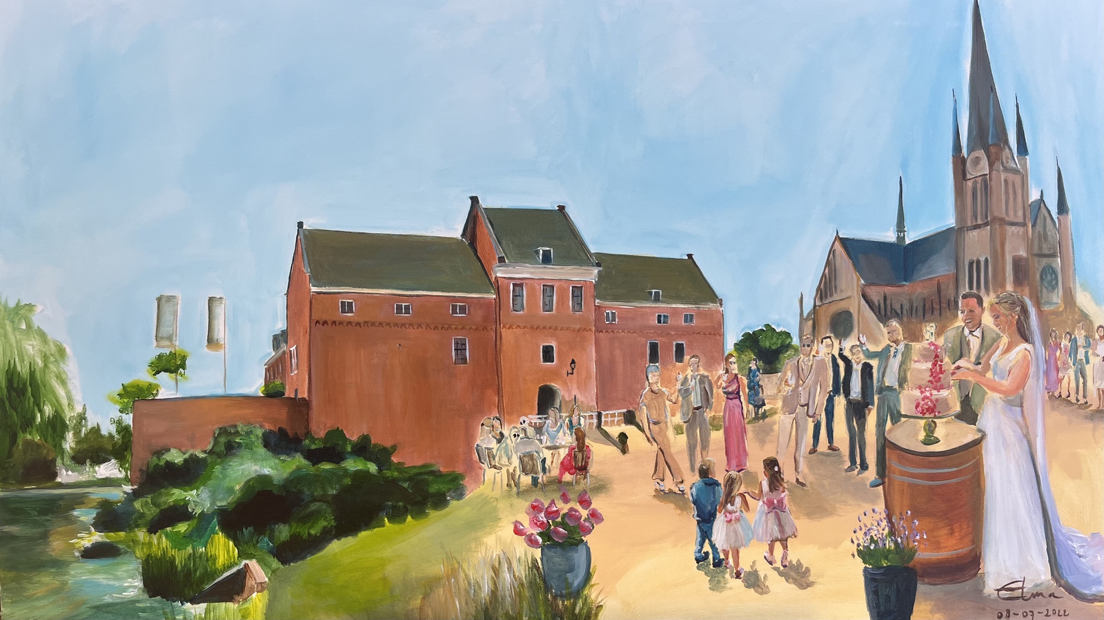 Bruiloft bij kasteel Woerden