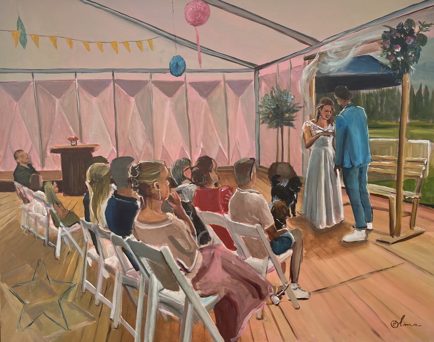 Bruidspaar in Echteld 