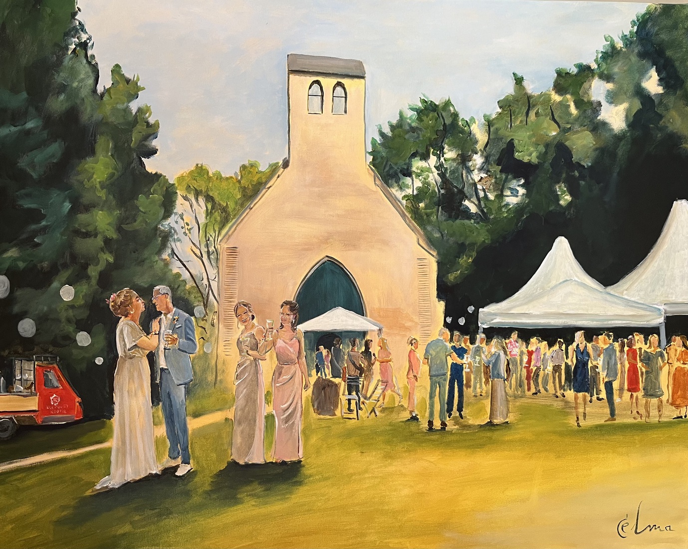 Bruiloft bij kapel van Hoogelande