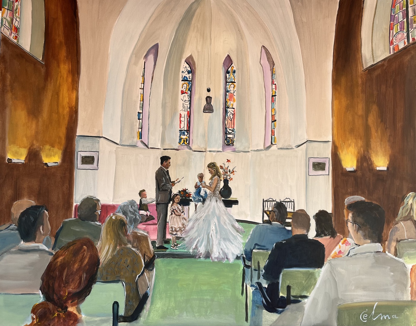 Ceremonie in de kapel van De Soete Moeder