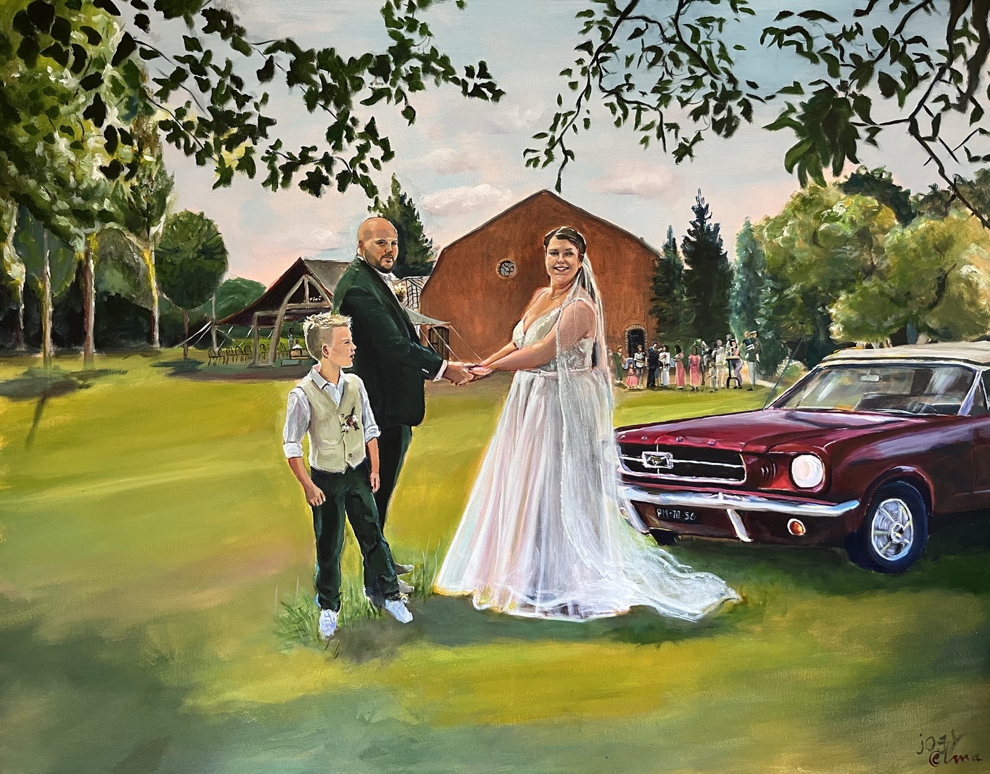 Bruidspaar bij Akkerzicht, Bladel