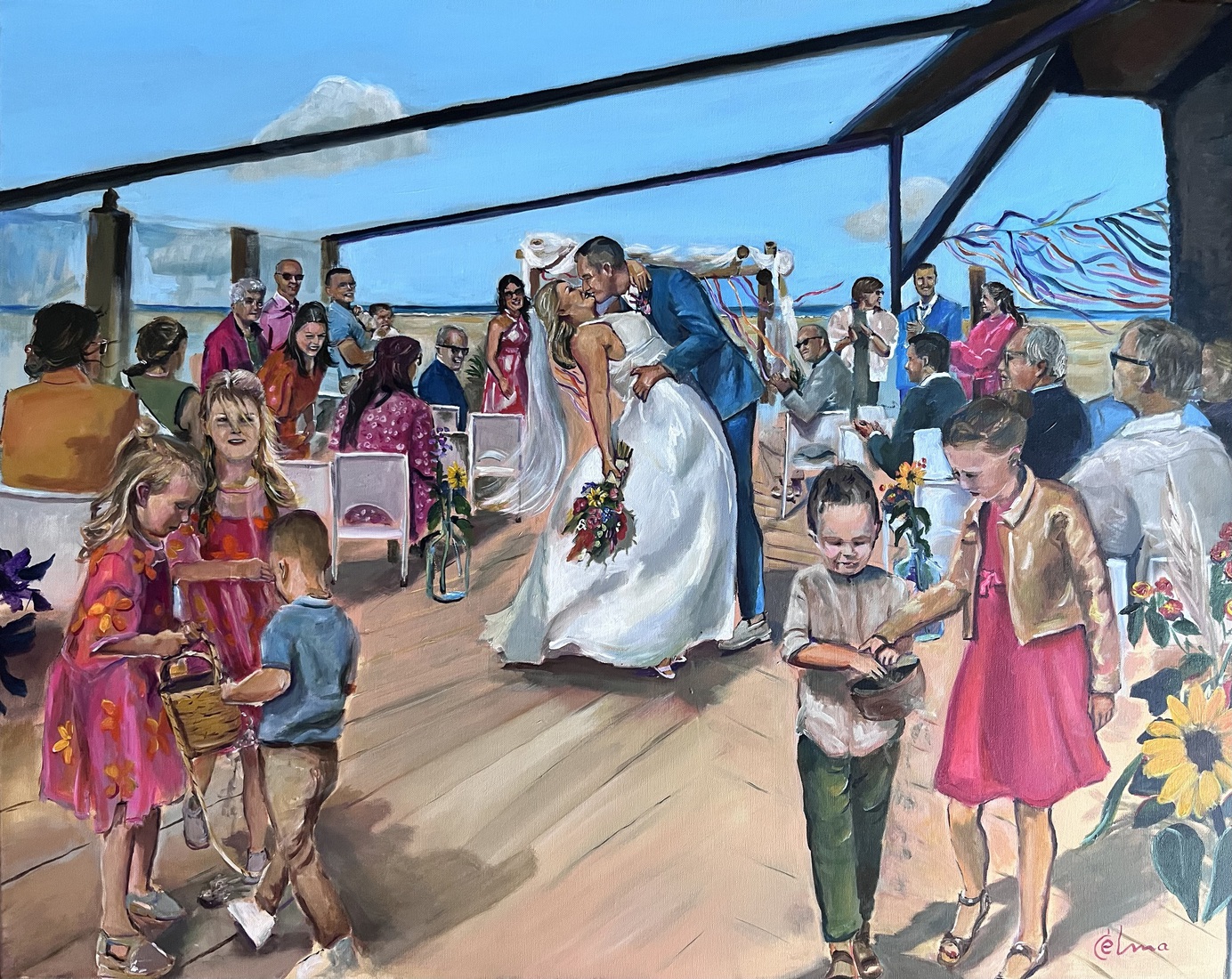 De kus, bij beach club Lekker