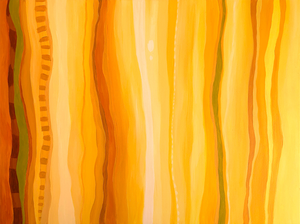 Abstract werk, geïnspireerd op natuur, organische vormen, beweging en muziek