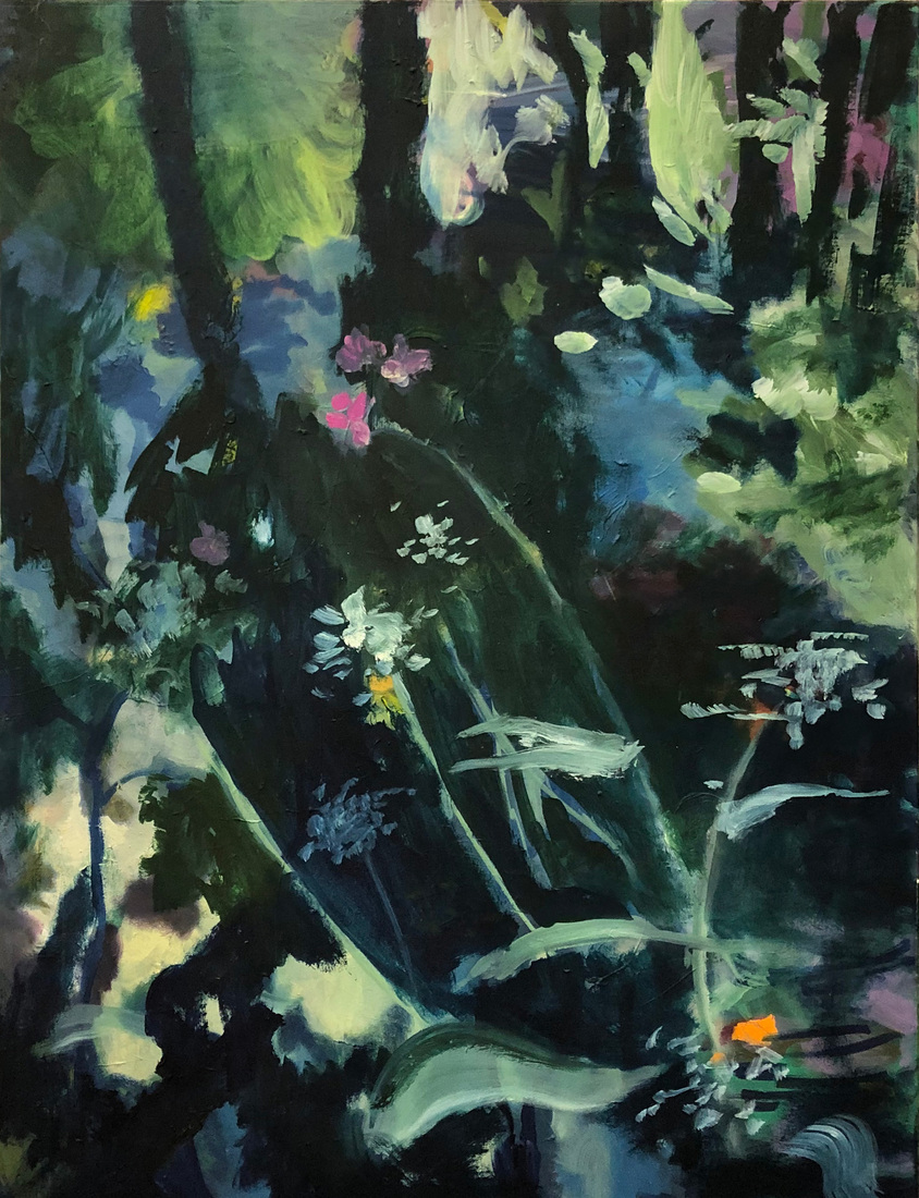 Flowers catching light