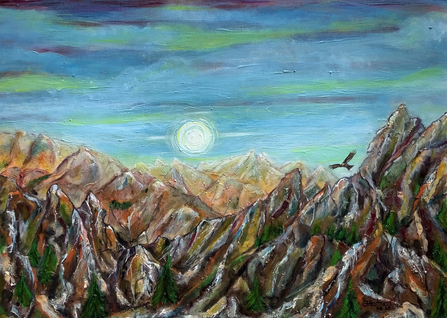 Stille ochtend in de bergen