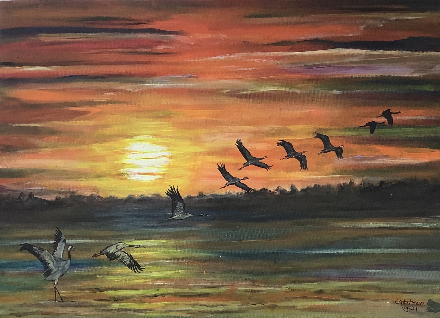 Trek van de kraanvogels